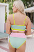 Color Block High Waisted Sexy Bikini Set