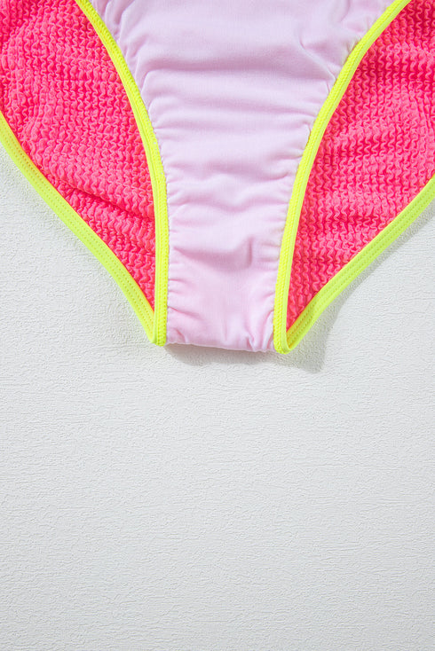 Color Block High Waisted Sexy Bikini Set