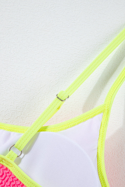 Color Block High Waisted Sexy Bikini Set