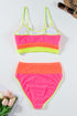Color Block High Waisted Sexy Bikini Set