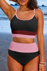 Color Block High Waisted Sexy Bikini Set