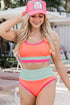 Color Block High Waisted Sexy Bikini Set