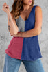 Color Block Knitted Tank Top