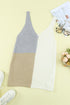 Color Block Knitted Tank Top