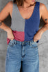 Color Block Knitted Tank Top