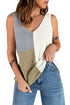 Color Block Knitted Tank Top