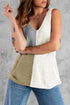 Color Block Knitted Tank Top