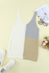 Color Block Knitted Tank Top