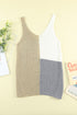 Color Block Knitted Tank Top