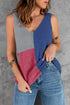 Color Block Knitted Tank Top
