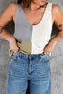 Color Block Knitted Tank Top