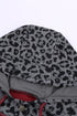 Color Block Leopard Long Sleeves Hoodie