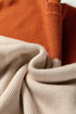 Color Block Mock Neck Drop Shoulder Knit Sweater
