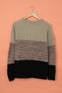 Color Block Netted Texture Pullover Sweater