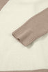 Color Block Raglan Sleeve Button Front Knit Cardigan