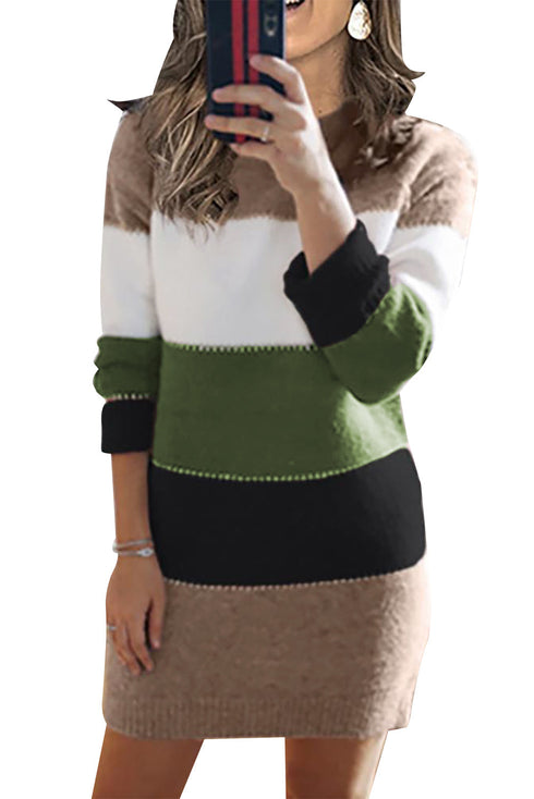 Color Block Sweater Dress