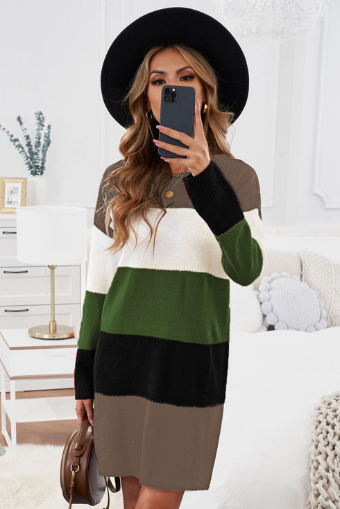 Color Block Sweater Dress