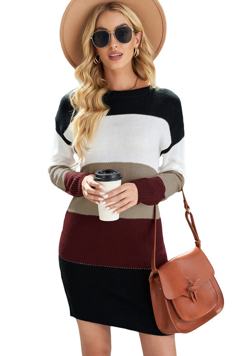 Color Block Sweater Dress