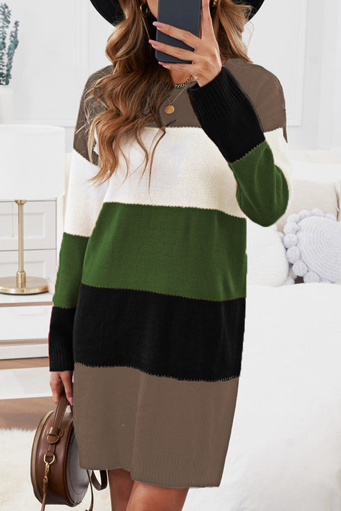 Color Block Sweater Dress