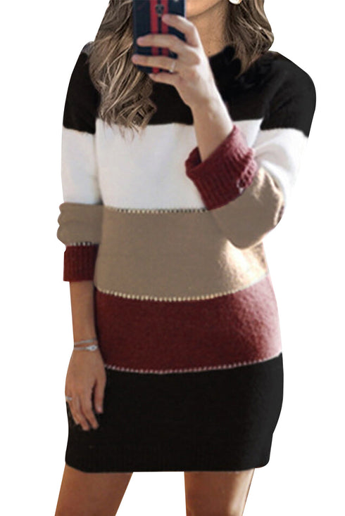 Color Block Sweater Dress