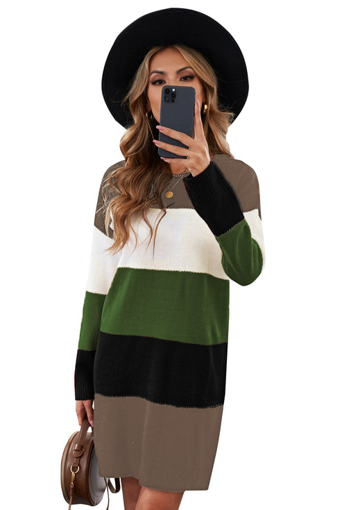 Color Block Sweater Dress