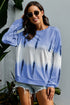 Color Block Tie Dye Pullover Sweatshirt