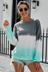 Color Block Tie Dye Pullover Sweatshirt