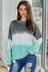 Color Block Tie Dye Pullover Sweatshirt