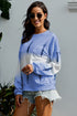 Color Block Tie Dye Pullover Sweatshirt