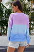 Color Block Tie Dye Pullover Sweatshirt