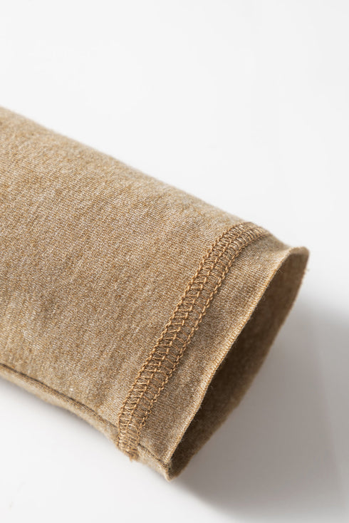 Color Block Waffle Textured Tunic Henley Top with Slits