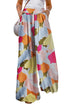 Color Palette Print Flowy Wide Leg Pants