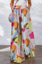 Color Palette Print Flowy Wide Leg Pants
