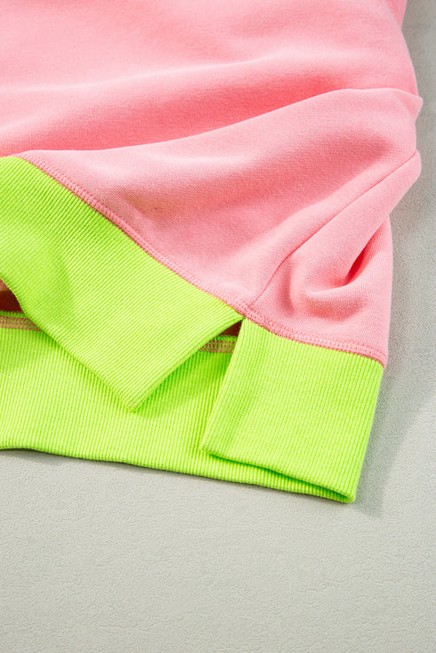 Colorblock Bubble Sleeve Sweatshirt