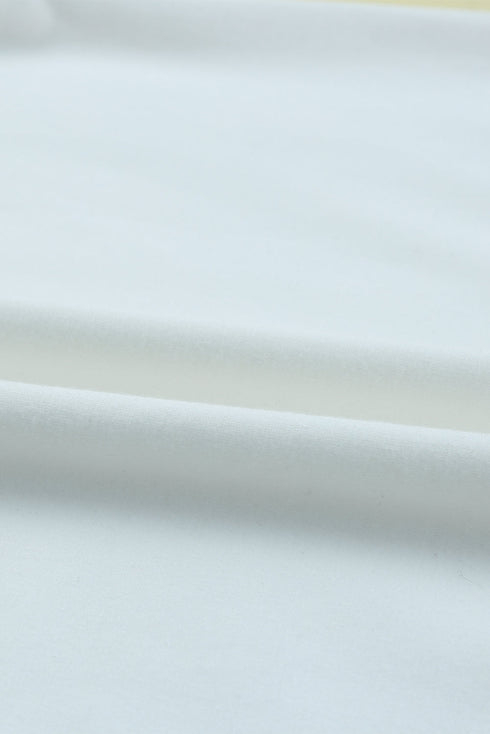 Colorblock Button Accent Pullover Hoodie