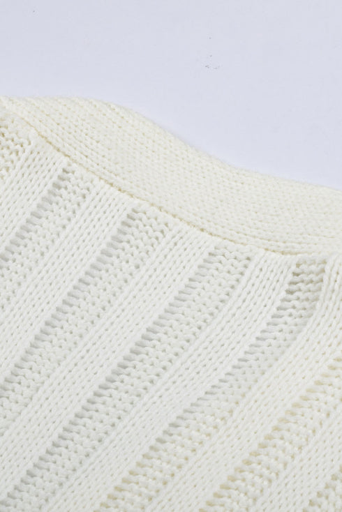 Colorblock Button Pocket Knit Cardigan