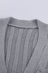 Colorblock Button Pocket Knit Cardigan