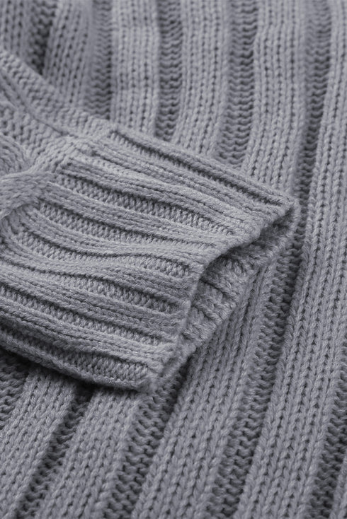 Colorblock Button Pocket Knit Cardigan