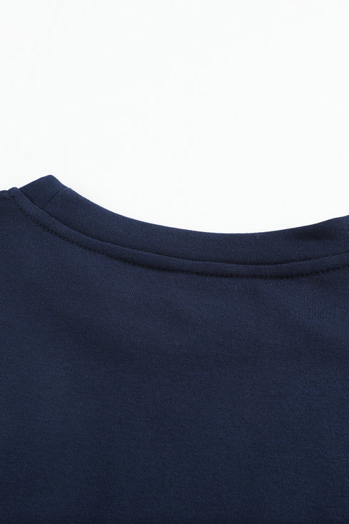 Colorblock Contrast Stitching Sweatshirt With Slits