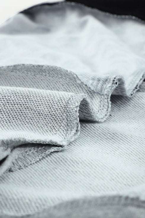 Colorblock Contrast Stitching Sweatshirt With Slits