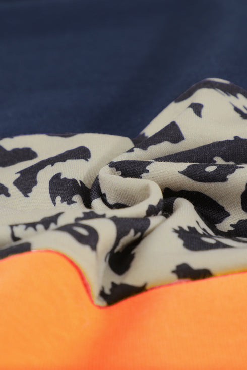 Colorblock Contrast Stitching Sweatshirt With Slits