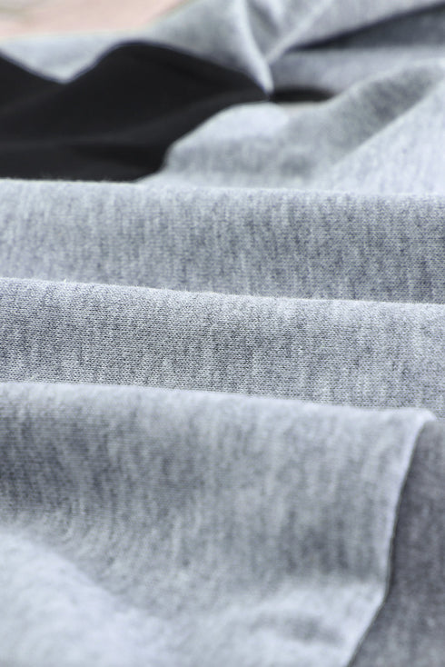 Colorblock Contrast Stitching Sweatshirt With Slits