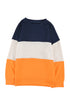 Colorblock Contrast Stitching Sweatshirt With Slits