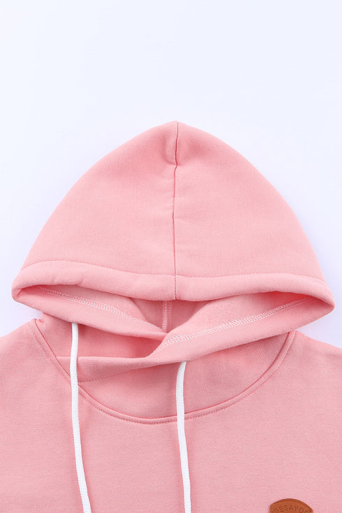 Colorblock Cowl Neck Pullover Hoodie