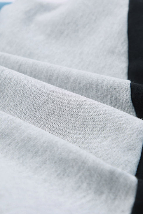 Colorblock Cowl Neck Pullover Hoodie