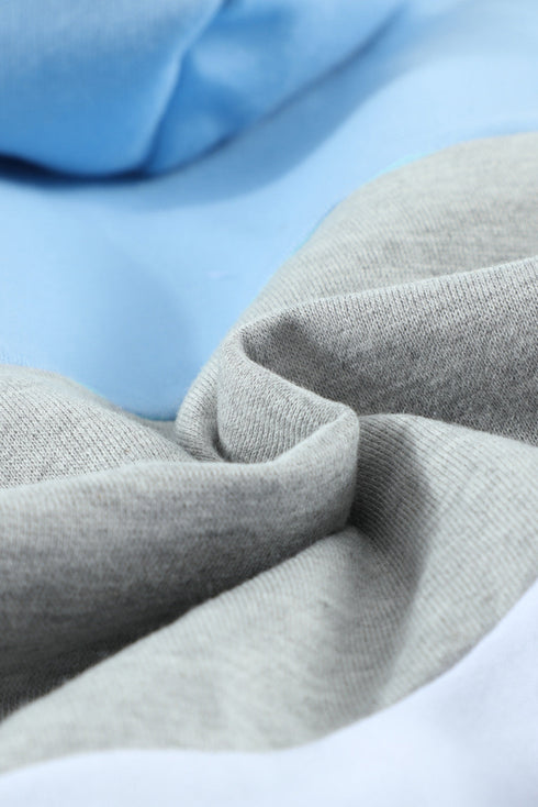 Colorblock Cowl Neck Pullover Hoodie