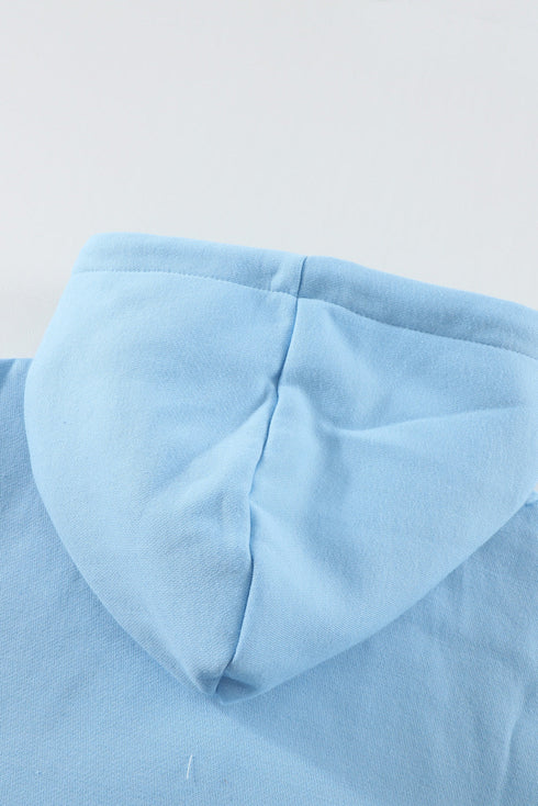 Colorblock Cowl Neck Pullover Hoodie