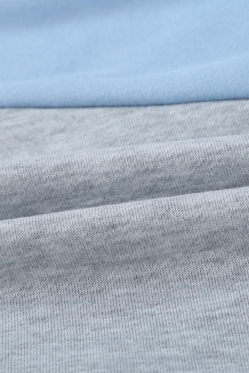 Colorblock Cowl Neck Pullover Hoodie