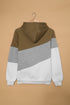 Colorblock Cowl Neck Pullover Hoodie