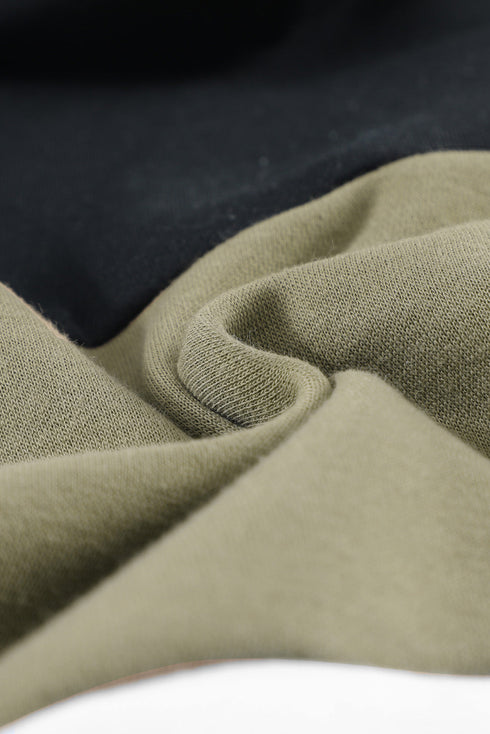 Colorblock Cowl Neck Pullover Hoodie